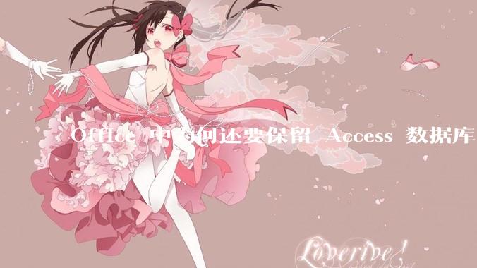Office 中为何还要保留 Access 数据库?